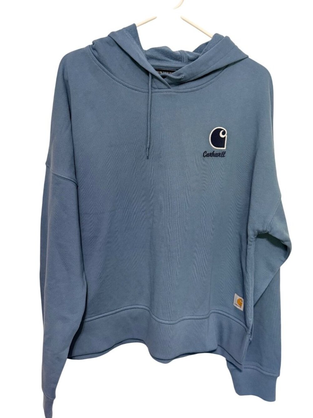 Carhartt Tencel Fiber Series Graphic Hooded Sweatshirt Blue Womans M